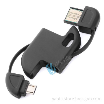 For Samsung/HTC Android 5 Pin Micro USB Keychain Cable For Phone Gadget